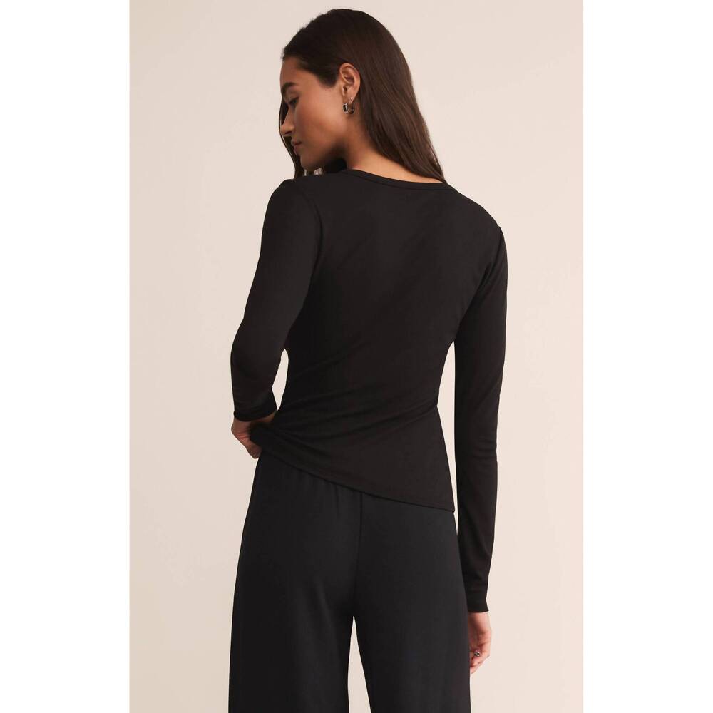 NEW Z SUPPLY second skin crew top in black - Picture 4 of 6